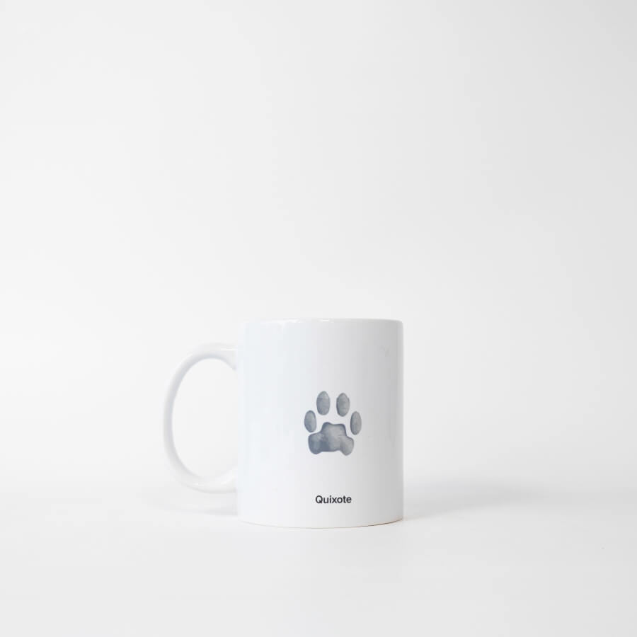 Buddy pet memorial keepsakes. Print mug in ocean.