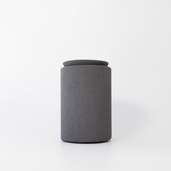 Buddy pet urn. Image of bold garden urn in charcoal.