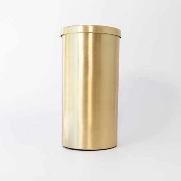 Buddy pet urn. Image of brass cylinder urn in brass.