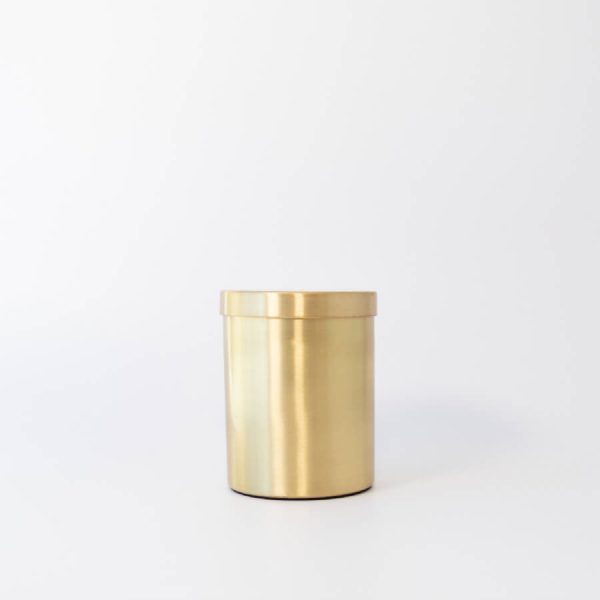 Buddy pet urn. Image of brass cylinder urn in brass.