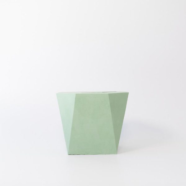 Buddy pet urn. Image of faceted garden urn in sage.