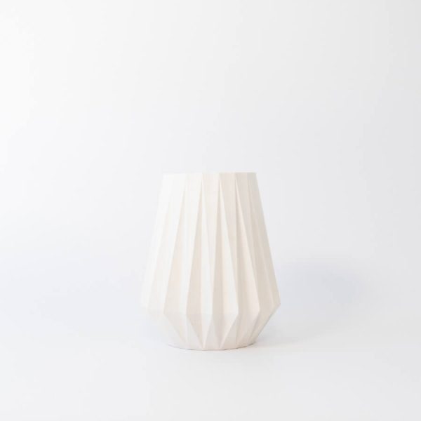 Buddy pet urn. Image of folded origami urn in white.